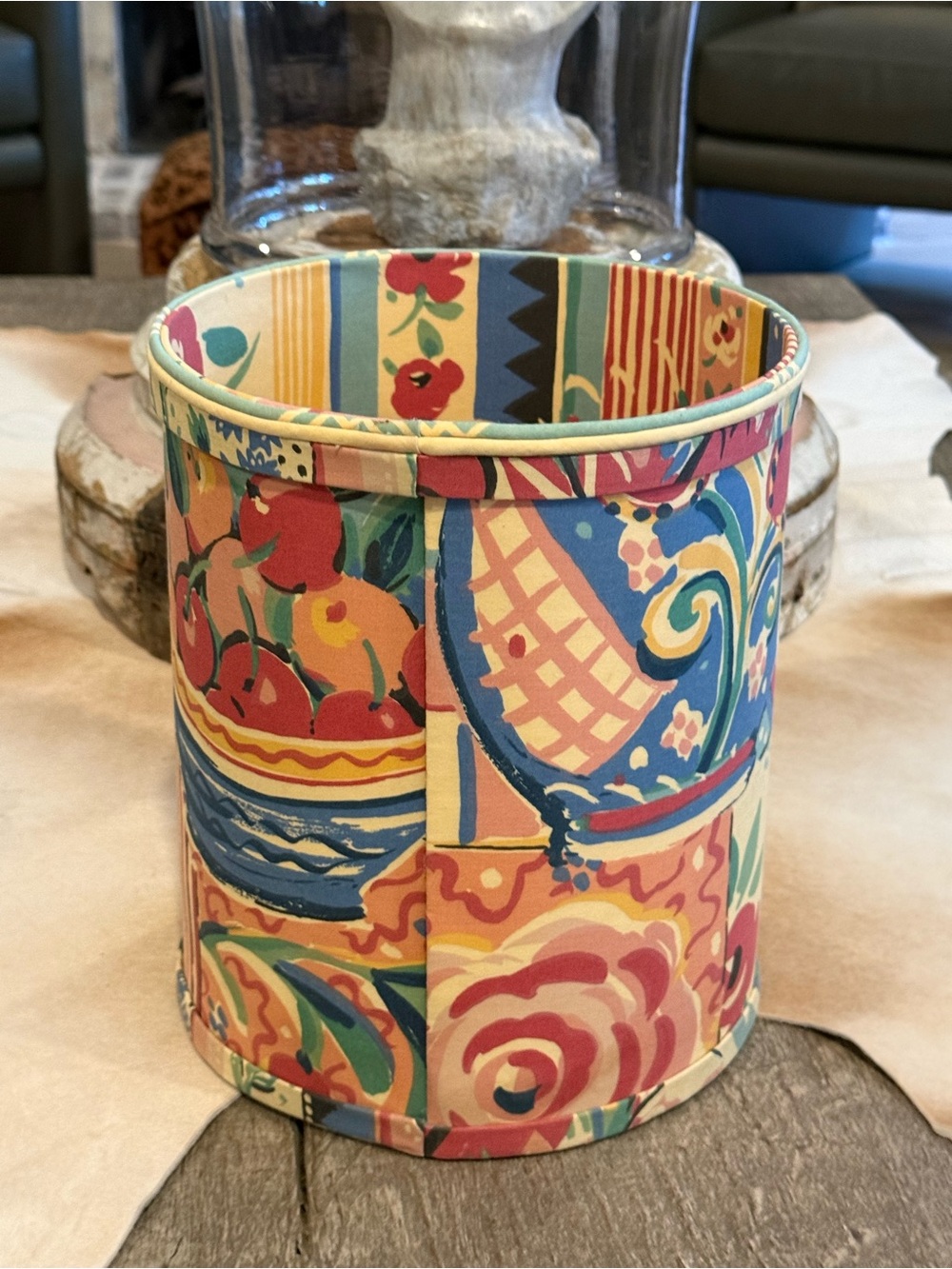 Gorgeous Gypsy Dance Fabric Lined Waste Basket - Picture 5 of 11